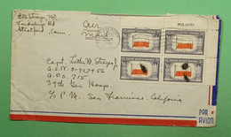 WW II 1943 Poland Occupied Nations Series Block Of 4 Cover Travelled - Cartas