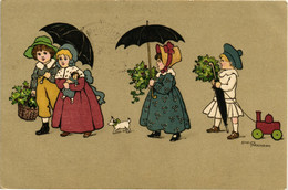 CPA - Ethel PARKINSON - Bambini, Children, Enfants - Ombrello, Umbrella, Parapluie - VG - P040 - Parkinson, Ethel