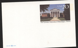 USA UX290 Postal Card Lyceum University Of Mississippi Mint 1998 - 1981-00