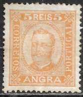 Angra – 1892 King Carlos 5 Réis Mint Stamp - Angra