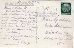 54031 - Deutsches Reich - 1936 - 6Pfg Hindenburg EF A AnsKte GARMISCH-... - OLYMPISCHE WINTERSPIELE ... -> Muenchen - Hiver 1936: Garmisch-Partenkirchen