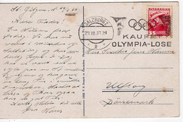 54049 - Oesterreich - 1936 - 35g Trachten EF A AnsKte SALZBURG - KAUFT OLYMPIA-LOSE -> Daenemark, Etw Fleckig - Estate 1936: Berlino