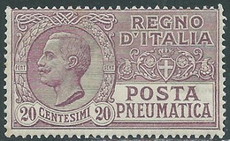 1925 REGNO POSTA PNEUMATICA 20 CENT MNH ** - RF39-6 - Rohrpost