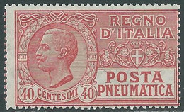 1925 REGNO POSTA PNEUMATICA 40 CENT MNH ** - RF39-5 - Posta Pneumatica