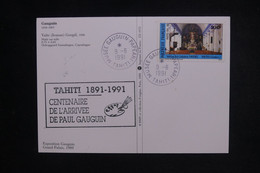 POLYNÉSIE - Carte Souvenir Du Musée Gauguin En 1991 - L 128783 - Cartas & Documentos