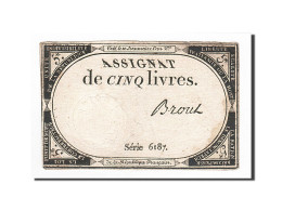 Billet, France, 5 Livres, 1793, 1793-10-31, Brouz, TTB, KM:A76, Lafaurie:171 - Assignats & Mandats Territoriaux