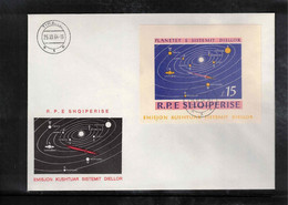 Albania 1964 Astronomy - Space / Raumfahrt Exploration Of Space - Planets In Solar System Imperforated Block FDC - Albania