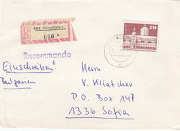 DDR-0055/1983 - 70 Pf. - Mi.Nr. 1881 - Altes Rathaus Und Wohnhochhaus, Leipzig - R-Brief - Cartas
