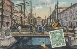 TRIESTE-CANALE E CHIESA S.ANTONIO-CARTOLINA  VIAGGIATA IL 5-8-1912 - Trieste