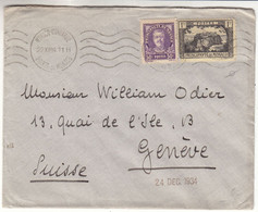 Monaco - Lettre De 1934 - Oblit Monaco Condamine - Exp Vers Genève - Avec Vignette - Tuberculose - Covers & Documents