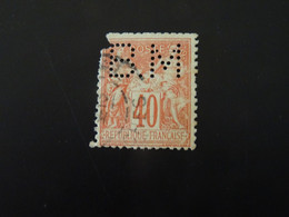 FRANCE  SAGE   40 Cts Perforé  B.M - Used Stamps