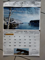 Calendrier 1971 Manutention Africaine - Format : 33x26.5 cm - Tamaño Grande : 1971-80