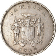 Monnaie, Jamaica, Elizabeth II, 10 Cents, 1969, Franklin Mint, TTB - Giamaica