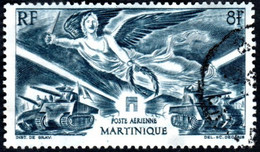 Anniversaire De La Victoire. Détail De La Série. Martinique N° PA 6 Obl. - 1946 Anniversaire De La Victoire