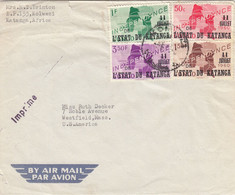 COVER. KATANGA. KOLWEZI. IMPRIME PAR AVION. 6,50Fr. TO USA - Katanga