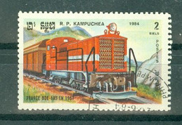 KAMPUCHEA - N°468 Oblitéré. Locomotives. BDE-405 (France, 1957). - Kampuchea