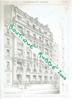 2 PLANS DESSINS 1898 PARIS 2° IMMEUBLE 39 Franklin Delano Roosevelt EX AVENUE D ANTIN ARCHITECTES BUNEL ET DUPUIS - Parigi