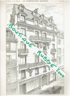 DESSIN 1898 PARIS 4° IMMEUBLE 24 RUE DU ROI DE SICILE ARCHITECTE DEBRIE - Parijs