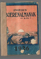 12 08 A//  SNOECK'S BOERENALMANAK  1936 - Unclassified