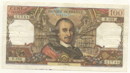 100 FRANCS CORNEILLE 1/07/65  1965  B103 - 100 F 1964-1979 ''Corneille''