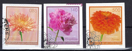 Liechtenstein 2012, Nr. 1633-35 Gartenblumen Gestempelt Used - Oblitérés