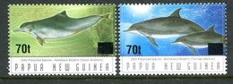Papua New Guinea 2004 Surcharges - Dolphins Pair MNH (SG 1032-1033) - Papua Nuova Guinea