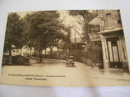 C.P.A.- St Saint Vallier Sur Rhône (26) - Avenue De La Gare - Hôtel Terminus Darvier - Automobile - 1914 - SUP (GW 97) - Autres & Non Classés