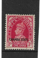 INDIA - CHAMBA 1938 1a SG 85 FINE USED Cat £8 - Chamba