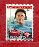 S.Marino ° 2005 - OMAGGIO Alla FERRARI. MichaeI Schumacher. € 0,01.  Unif. 2025. - Gebruikt