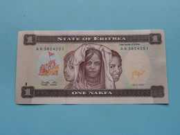 One NAKFA (1) 1997 > State Of ERITREA ( For Grade, Please See Photo ) UNC ! - Eritrea