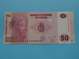 50 ( Cinquante ) Francs ( KE7670468H ) 2013 > Banque Centrale Du CONGO ( For Grade, Please See Photo ) UNC ! - Republiek Congo (Congo-Brazzaville)