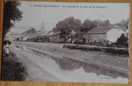 70 : Port-sur-Saône - Le Canal Et La Rue De La Barque - Animée : Petite Animation - (n°23735) - Port-sur-Saône