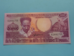 100 ( Honderd ) Gulden (E2891753) 1 Juli 1986 > Centrale Bank Van Suriname ( For Grade, Please See Photo ) UNC ! - Surinam