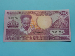 100 ( Honderd ) Gulden (E2891754) 1 Juli 1986 > Centrale Bank Van Suriname ( For Grade, Please See Photo ) UNC ! - Surinam