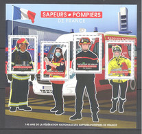 France Bloc Oblitéré "Sapeurs-pompiers De France" (cachet Rond) - Usati