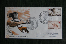 FDC - 1er Jour D'Emission  ALGERIE : 1957 -  " CROIX ROUGE 1957  " - FDC