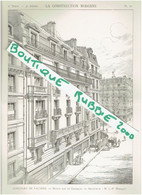 DESSIN 1898 PARIS 7° IMMEUBLE 204 RUE DE GRENELLE ARCHITECTE LOUIS PIERRE MARQUET - Paris