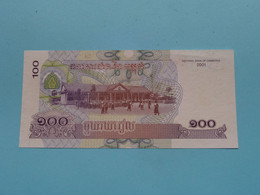 100 Riels (Uu0999342) 2001 - National Bank Of CAMBODIA ( For Grade, Please See Photo ) UNC ! - Cambodia