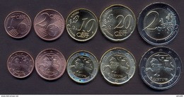 Eurocoins Lithuania 1+2+10+20 Cents +2 Euro 2017 UNC (5 Coins) - Lithuania
