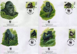 WWF Congo 1992 Beautiful Fdc Gorillas - Scimmie