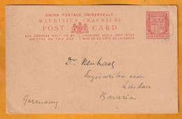 1920 - UPU Postcard From Vacoas-Phœnix, MAURITIUS, MAURICE, GB To LINDAU, Bavaria, Germany Deutschland - Mauritius (...-1967)