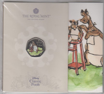 UK 50p Winnie The Pooh - Kanga & Roo - Brilliant Unc Coloured Coin BU Royal Mint Pres/Pack - 50 Pence