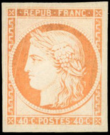 * 5g -- 40c. Orange. Réimpression De 1862. SUP. - 1849-1850 Cérès