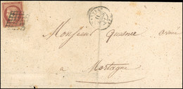 O 6A -- 1F. Rouge-brun, Filet Touché, Obl. Grille S/lettre Frappée Du CàD De CHARTRES Du 11 Mars 1851 à Destination De M - 1849-1850 Cérès