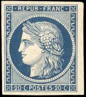 * 8a -- 20c. Bleu Foncé Dit ''Marquelet''. Petit BdeF. SUP. - 1849-1850 Cérès