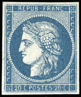 * 8a -- 20c. Bleu Foncé Dit ''Marquelet''. SUP. - 1849-1850 Cérès