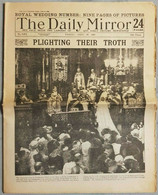 NEWSPAPER DAILY MIRROR APRIL 27th 1923 WEDDING OF FUTURE KING GEORGE VI - English