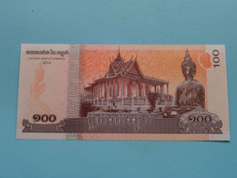 100 Riels () 2014 - National Bank Of CAMBODIA ( For Grade, Please See Photo ) UNC ! - Cambodge