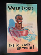 T0826 - Black Americana - Water Sports The Fountain Of Youth - Humour - Negro Americana