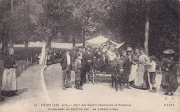 Paris (XIX Arrt.) - Parc Des Buttes-Chaumont (Artistique) - Promenade Au Bord Du Lac - La Voiture à âne - Arrondissement: 19